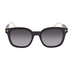 Unisex Sunglasses // Black Gold + Gray Gradient