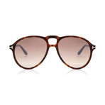 Men's Lennon Sunglasses // Tortoise + Brown Gradient