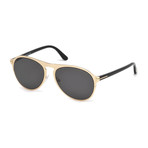 Men's Bradburry Sunglasses // Gold + Black + Gray