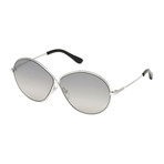 Women's Rania Sunglasses // Silver + Gray Gradient