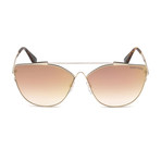 Women's Jacquelyn Sunglasses // Gold + Mirrored Gold Gradient