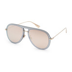 Women's ULTIME1S-0AVB-57A9 Sunglasses // Silver + Pink Gold
