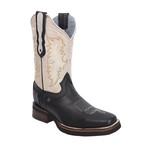 Rodeo Square Boot // Black + White (US: 11EE)