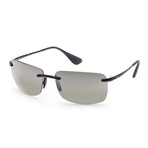 Men's Chromance Polarized Sunglasses // Shiny Black + Silver