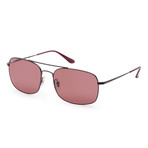 Men's Designer Polarized Sunglasses // Matte Brown + Polar Purple