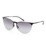 Unisex Designer Sunglasses // 41mm // Rubber Black + Dark Gray