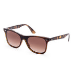 Unisex Blaze Sunglasses // Light Havana + Brown Gradient