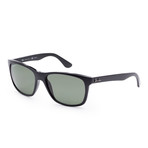 Unisex Wayfarer Sunglasses // Shiny Black Frame