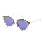 Men's Fashion Round Sunglasses // 47mm // Gray + Blue