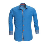 Maximo Reversible Cuff Button-Down Shirt // Medium Blue (M)