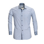 Solomon Reversible Cuff Button-Down Shirt // Gray + Blue (S)