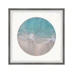 Beach and Waves // Framed Painting Print (12"W x 12"H x 1.5"D)