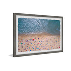 Summer at the Beach // Framed Painting Print (12"W x 8"H x 1.5"D)