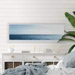 Wide Blue Sea // Framed Painting Print (30"W x 10"H x 1.5"D)