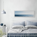 Wide Blue Sea // Framed Painting Print (30"W x 10"H x 1.5"D)