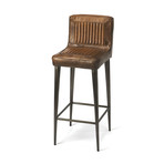 Stefano Leather Bar Stool