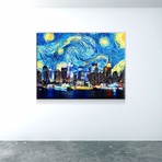 New York Starry Night Sky (24"W x 18"H x 0.75"D)