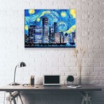 Chicago Starry Night (24"W x 18"H x 0.75"D)