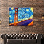 Golden Gate Starry Night (24"W x 18"H x 0.75"D)