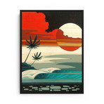 Sunset Moonrise (18"W x 24"H x 1.5"D // Gallery Wrapped)