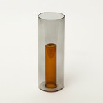 Reversible Glass Vase // Large (Pink + Green)