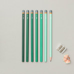 Gradient Sketching Pencil Set // Set of 7 Pencils (Blue)