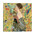 Lady with a Fan by Gustav Klimt (12"H x 12"W x 1.5"D)