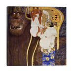 Detail Of The Hostile Forces (The Head Of Typhoeus & Unchastity, Voluptuousness, Excess), Beethoven Frieze, 1902 // Gustav Klimt (26"W x 26"H x 1.5"D)