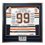 Wayne Gretzky // Limited Edition Autographed Career Jersey Display