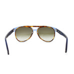 Men's Sunglasses // 57mm // Havana + Blue