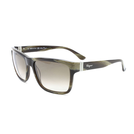 Unisex Sunglasses // 58mm // Striped Khaki - Salvatore Ferragamo ...