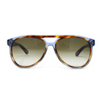 Men's Sunglasses // 57mm // Havana + Blue