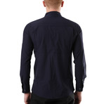 Hudson Button Down Shirt // Navy Blue (XS)