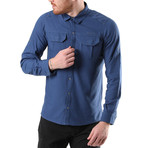 Hudson Button Down Shirt // Blue (M)