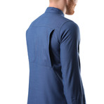 Hudson Button Down Shirt // Blue (XS)