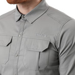 Hudson Button Down Shirt // Light Gray (XL)