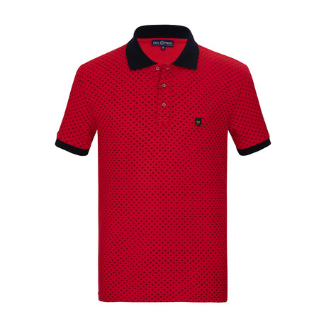 Bijan Short Sleeve Polo Shirt // Red (S)