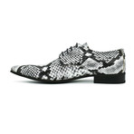 Dress Shoes // White + Black Snake (Euro: 45)