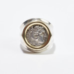 Alexander The Great Coin // Gold + Silver Ring