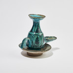 Islamic Turquiose Glazed Oil Lamp
