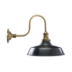 Steel Classic Dome Shade + Wall Sconce (Steel Wall Sconce)
