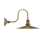Brass Plate Shade + Wall Sconce (Steel Wall Sconce)