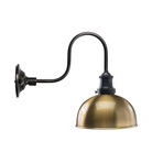 Brass Half Round Shade + Wall Sconce (Steel Wall Sconce)