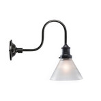Frosted Big Cone Shade + Wall Sconce (Steel Wall Sconce)