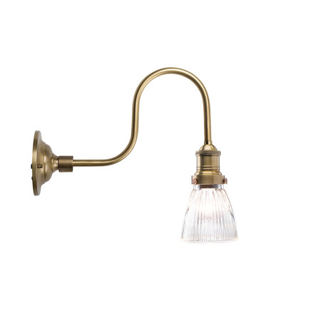 Clear Skirt Shade + Wall Sconce (Brass Wall Sconce)