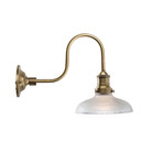 8-Inch Frosted Collar + Wall Sconce (Steel Wall Sconce)