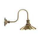 Brass Flower Shade + Wall Sconce (Steel Wall Sconce)