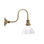 Clear Big Cone Shade + Wall Sconce (Steel Wall Sconce)