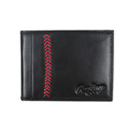 Baseball Stitch Bi-Fold Wallet // Black