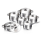 12-Piece Stainless Steel Blaumann Cookware Set (Silver)
